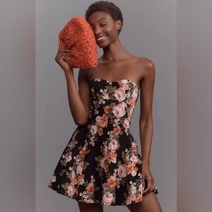 NWT Size 8 - Maeve Strapless Flounce Mini Dress